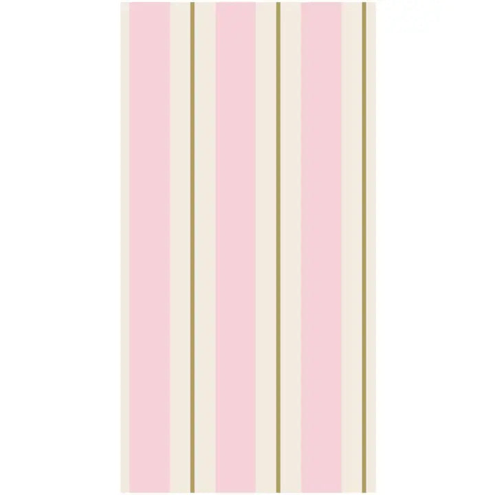 Pink & Gold Awning Stripe Cocktail Napkin