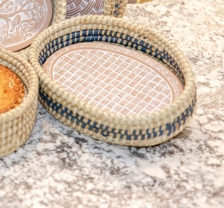 Basket Weave Oval Bread Warmer