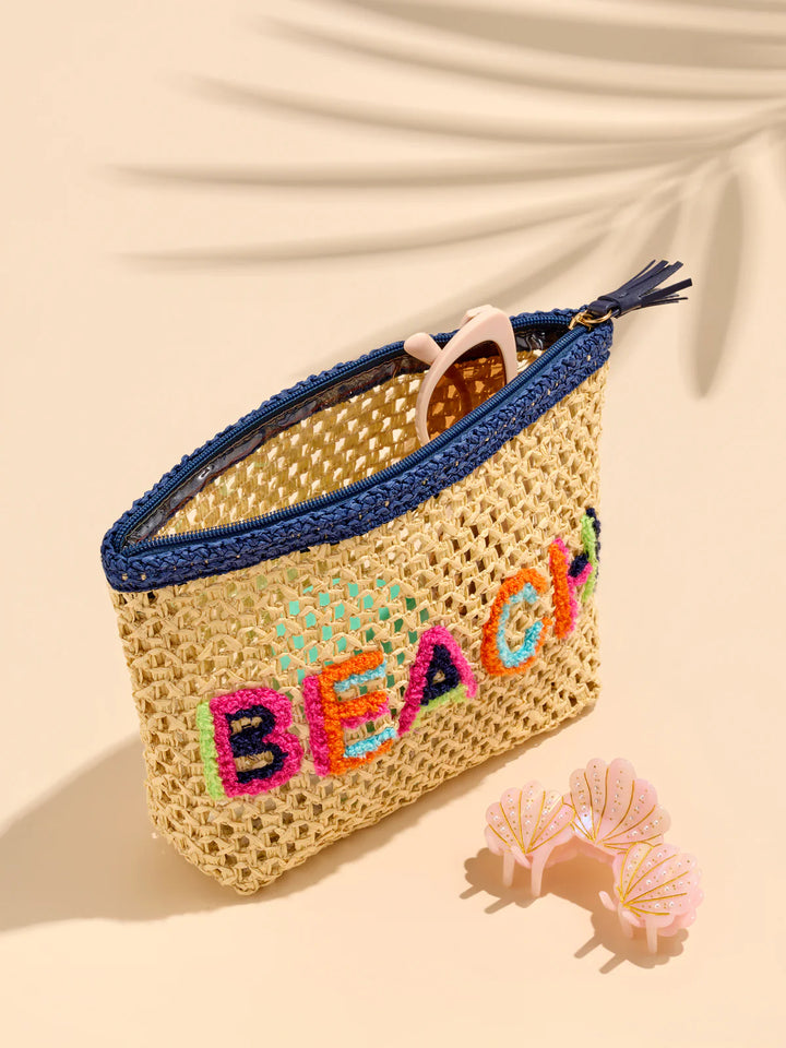 Beach Straw Zip Pouch
