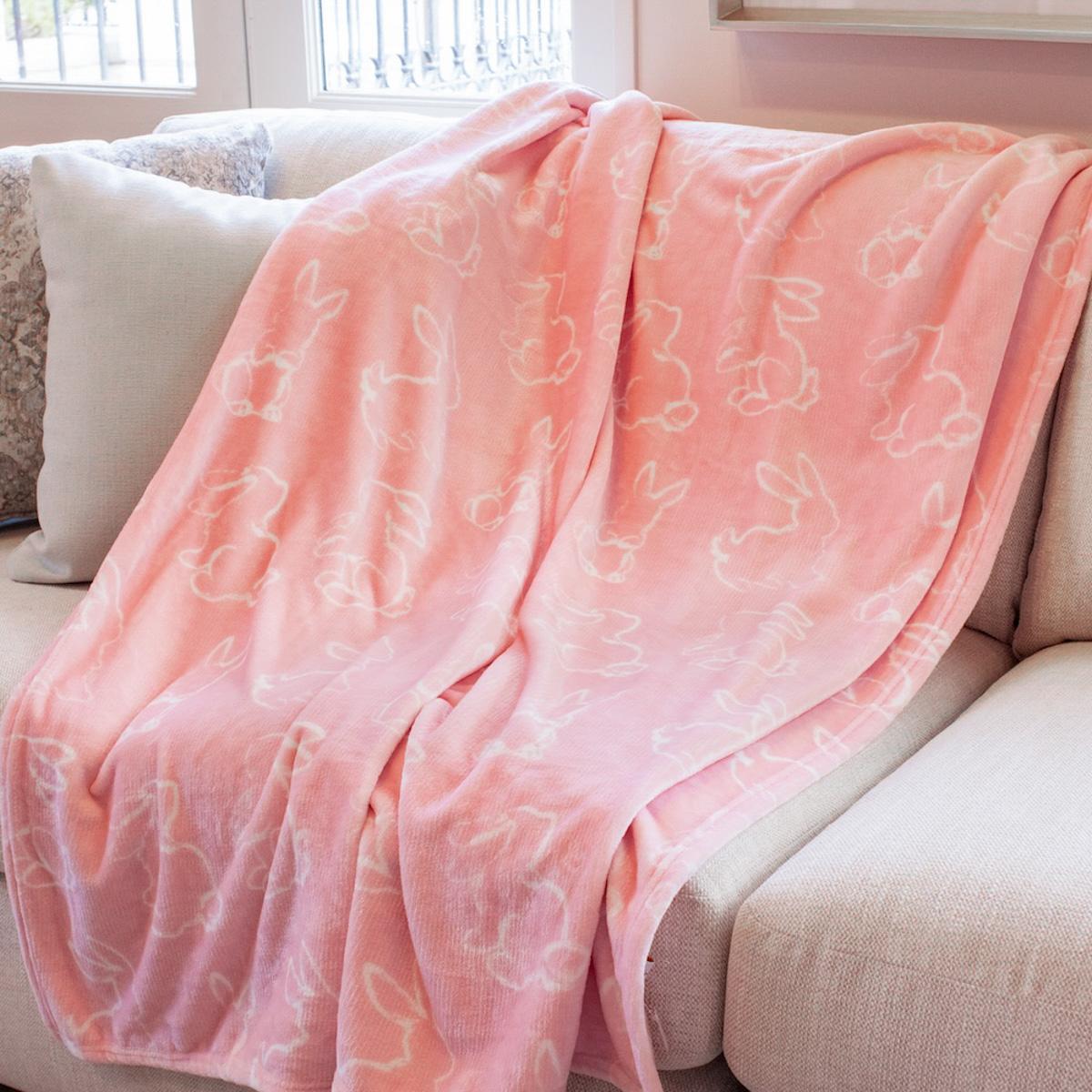 Pink Ellie Bunny Throw