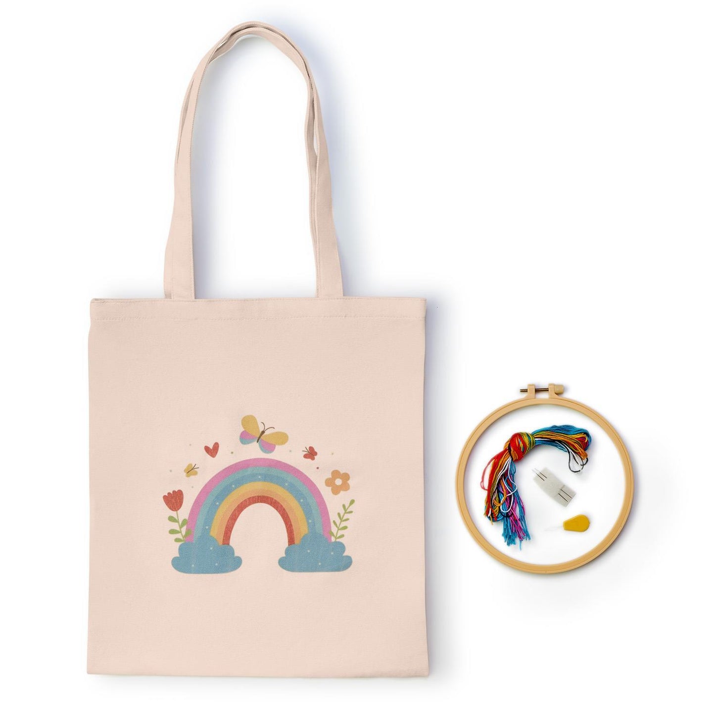 Crafty Nook Stich Embroidery Tote Bag Kit in Gift Box Assorted 3 Designs