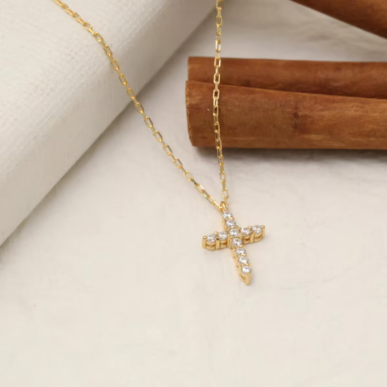 CZ Cross Necklace
