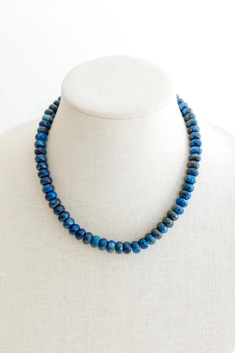 Faceted Lapis Necklace