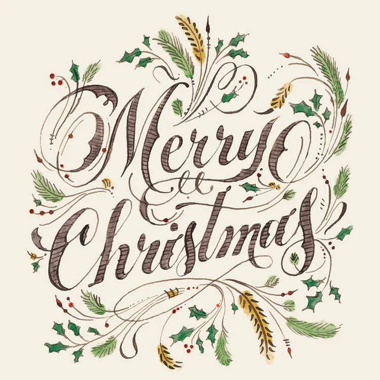 Merry Christmas Cocktail Napkin
