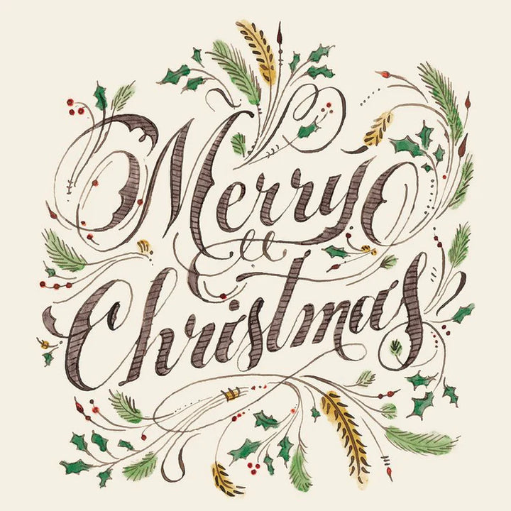 Merry Christmas Cocktail Napkin