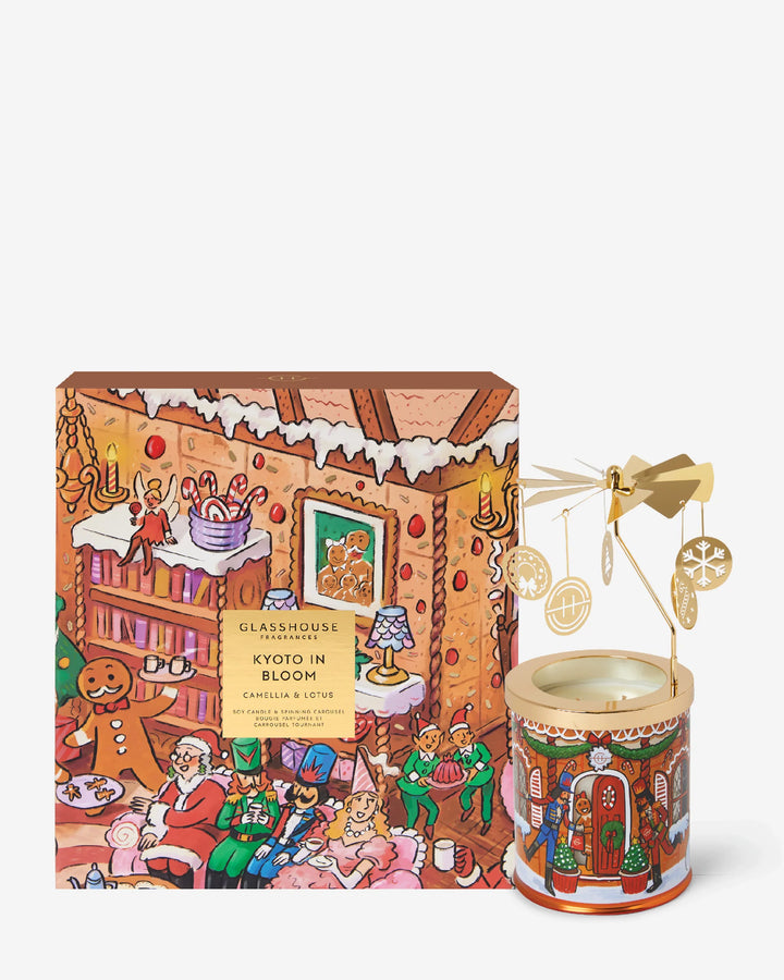 Kyoto In Bloom Candle with Spinning Carousel