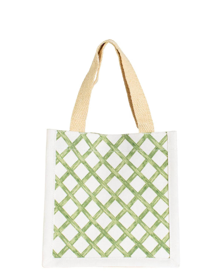 Watercolor Trellis Bunny Petite Gift Tote