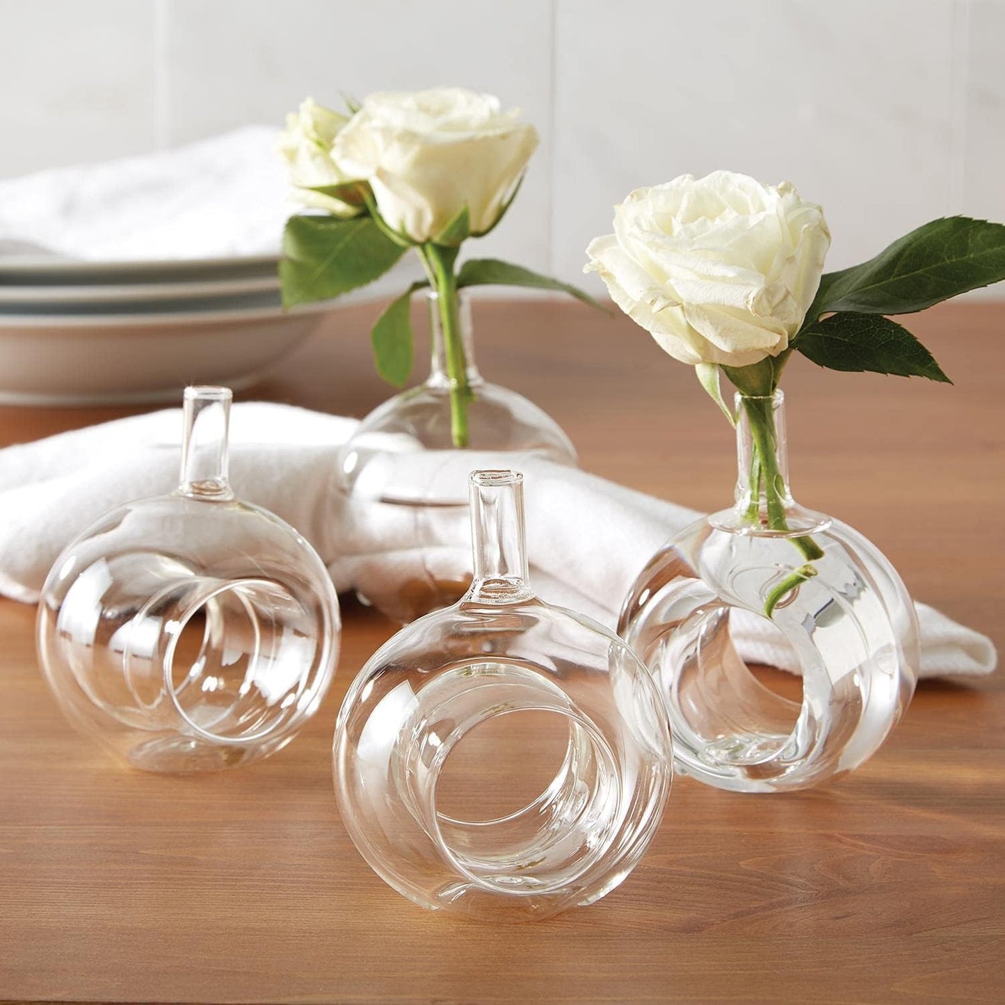 Clear Vase Napkin Rings
