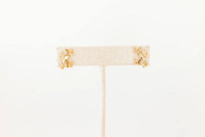 Butterfly Wings Cluster Earrings