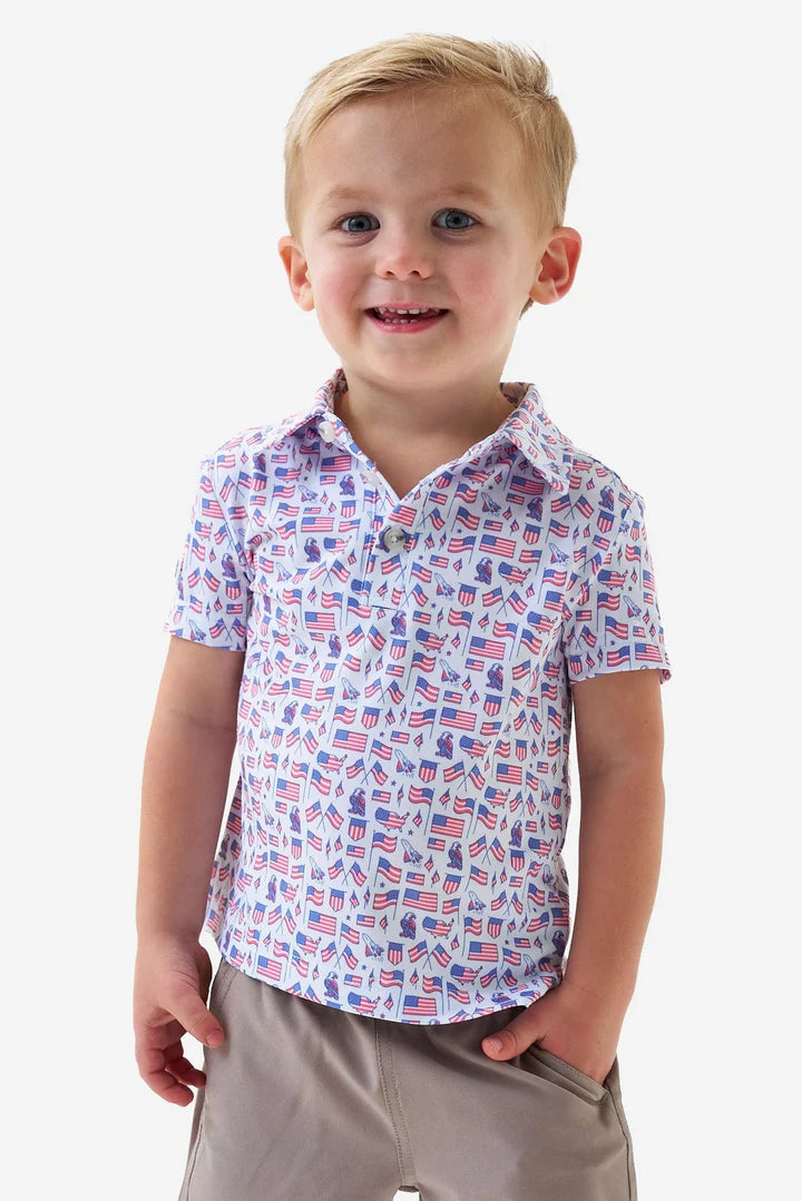 Youth Old Glory Performance Polo