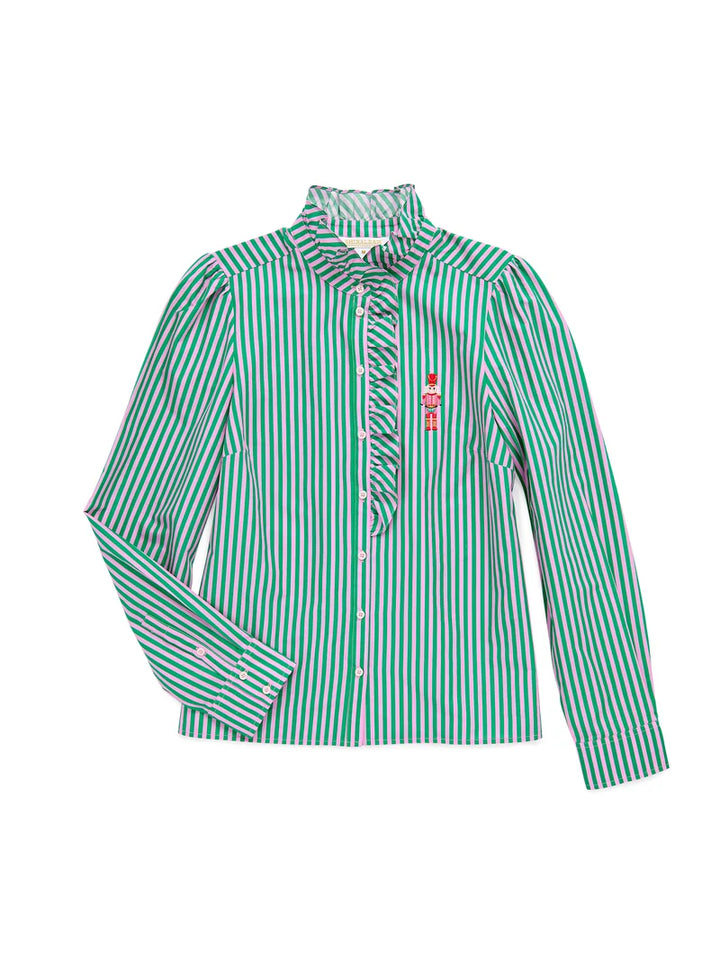 Shiraleah  Nutcracker Ruffle Blouse, Green