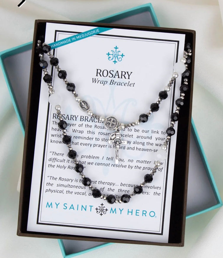 My Saint My Hero                        Rosary Wrap Bracelet