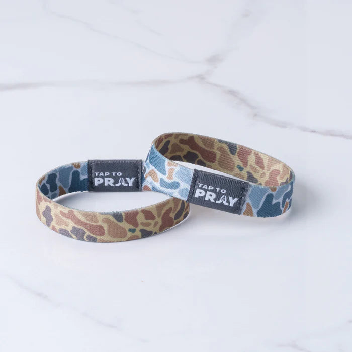 Tap To Pray® Wristband – River Rock Camo - Sahara and Copper