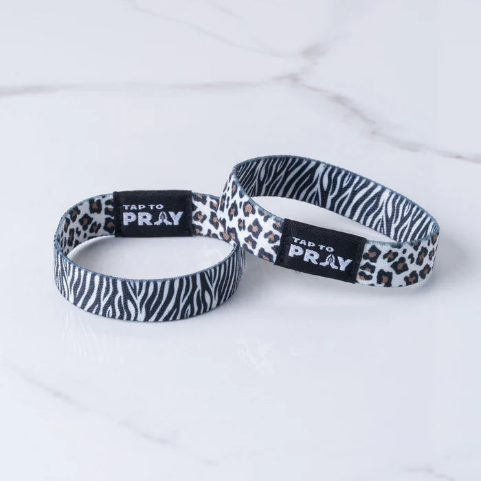 Tap To Pray® Wristband – Safari Zebra