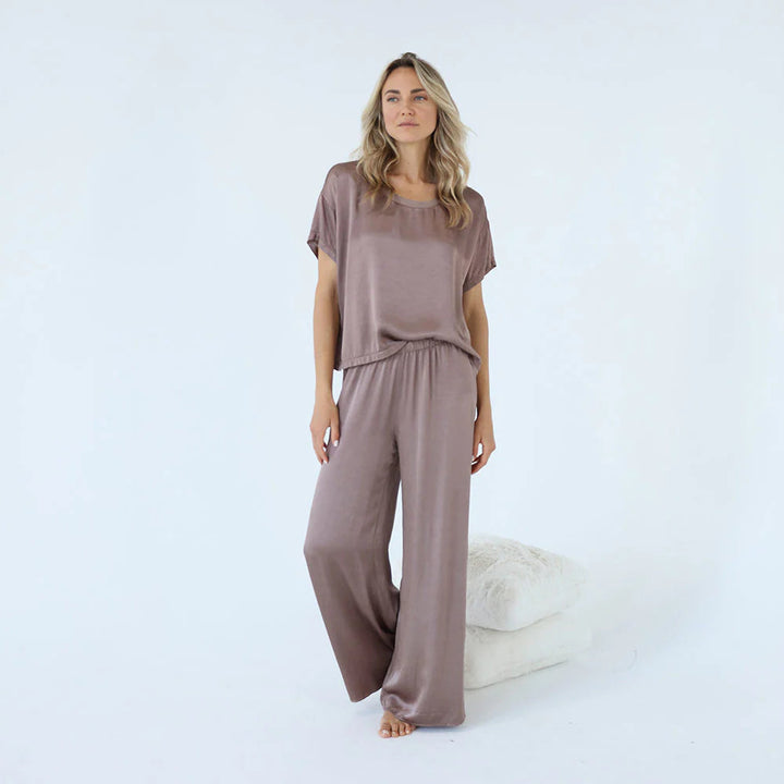 PJ Harlow Mo-Crop Satin Pant