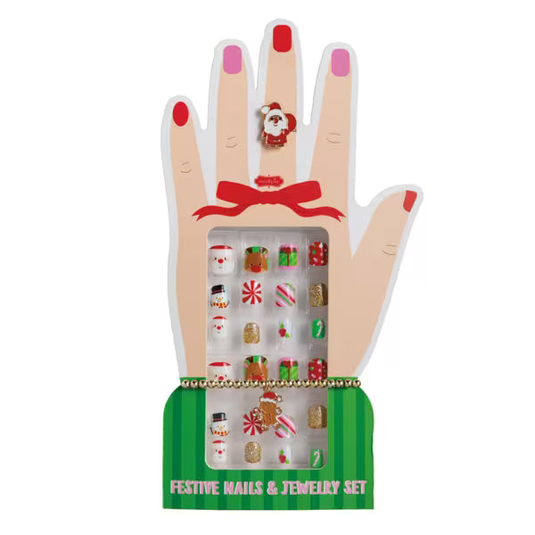 Christmas Nails And Jewelry Set