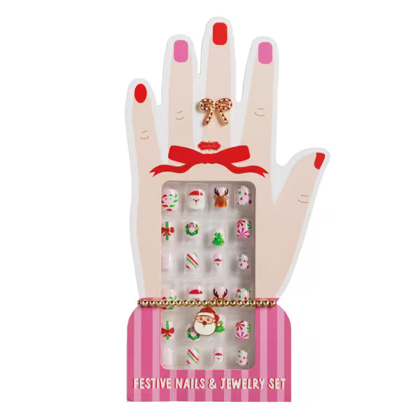 Christmas Nails And Jewelry Set