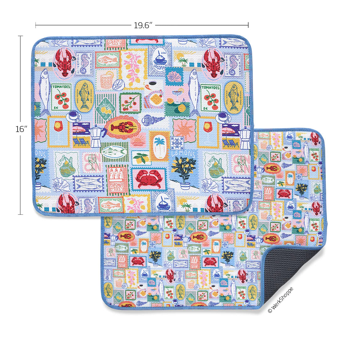 Mediterranean Summer Dish Mat Set