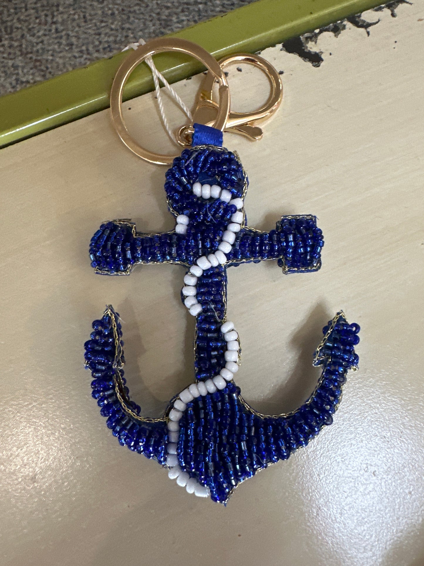 Blue Anchor Bag Charm