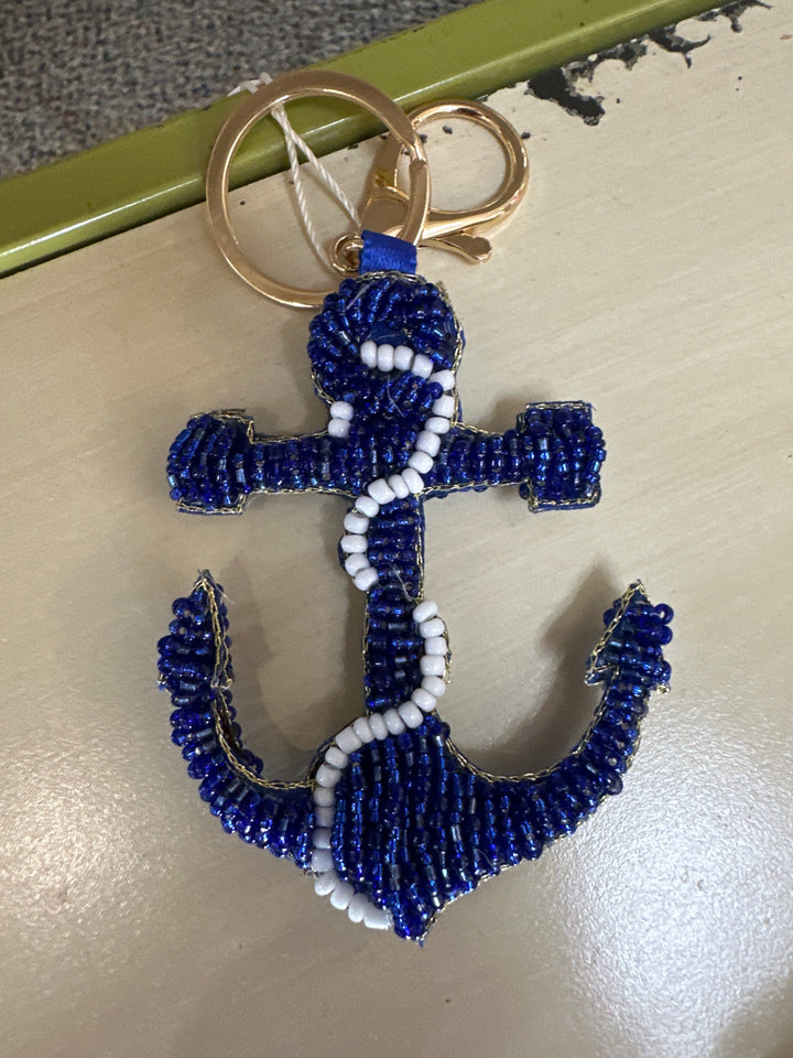 Blue Anchor Bag Charm