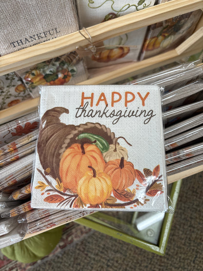 Mud Pie Thanksgiving Cocktail Napkin Set
