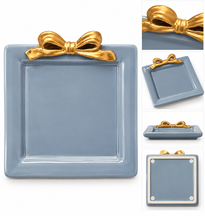 Gold Bow Mini Trinket Tray