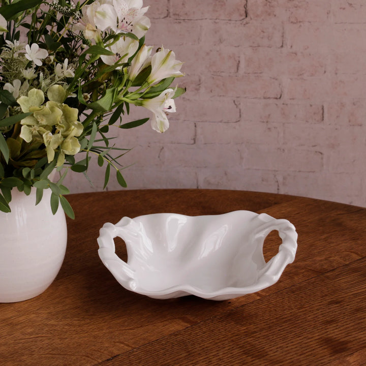 VIDA Sasha Small Bowl with Handles in White