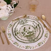 VIDA Faenza Salad Plate Set of 4 (White and Green)