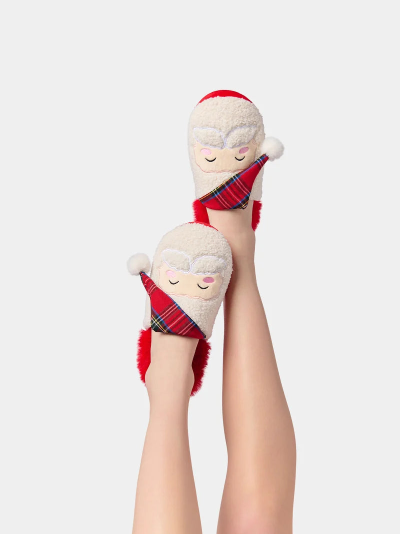 Shiraleah Santa Slippers, Red