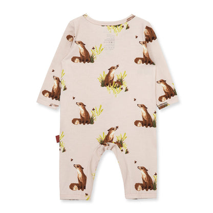 Girl Fox Button Romper