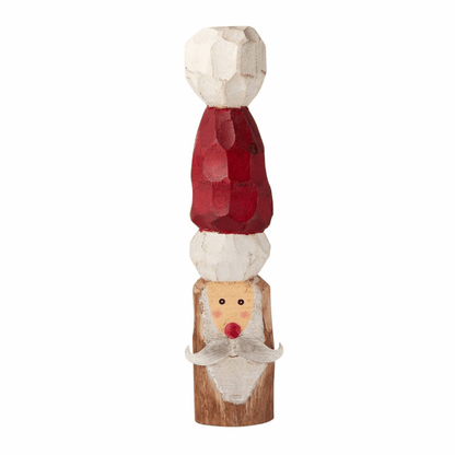Santa Carved Wood Sitter