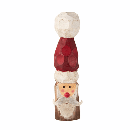 Santa Carved Wood Sitter