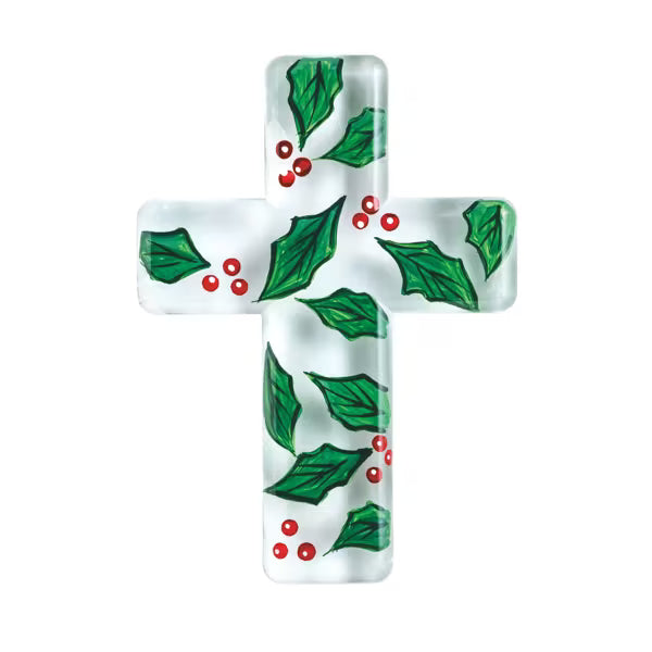 Christmas Crosses Glass