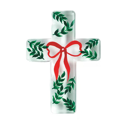 Christmas Crosses Glass