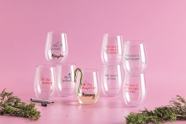 Christmas Personalization Wine Cup Sets