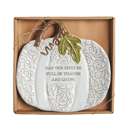 Pumpkin Sentiment Plate