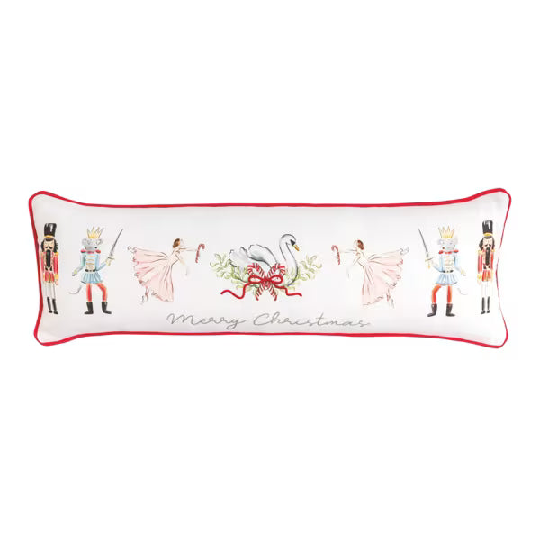 Lumbar Embroidered Nutcracker Pillow