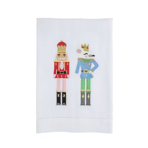 Nutcracker Velvet Bow Embroidered Towel