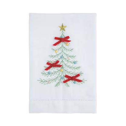 Nutcracker Velvet Bow Embroidered Towel