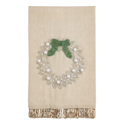 Christmas Beaded Towel