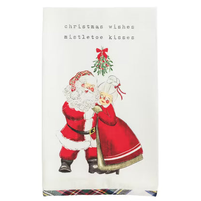 Christmas Tartan Hem Towel