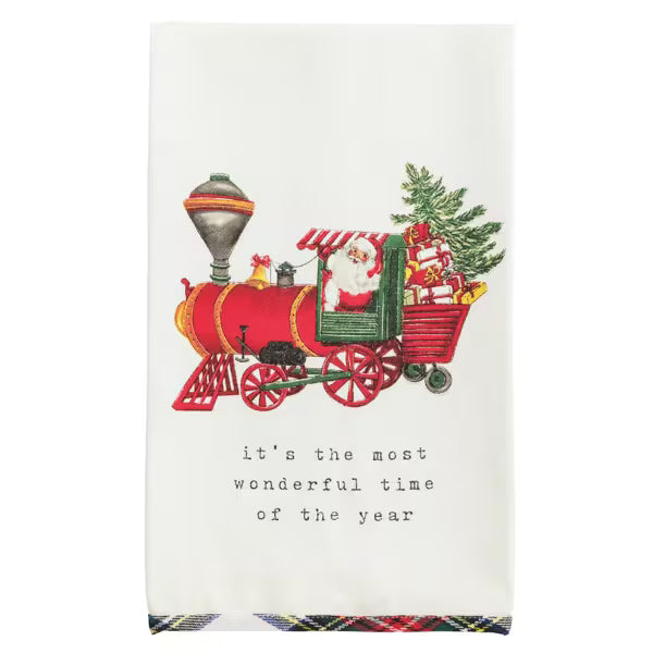 Christmas Tartan Hem Towel