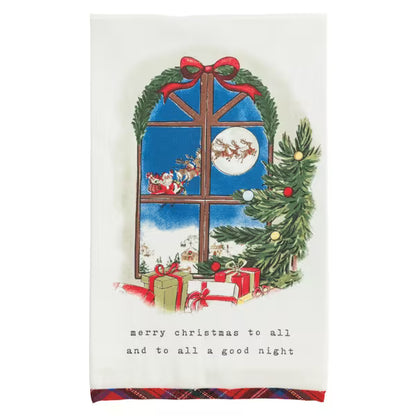 Christmas Tartan Hem Towel