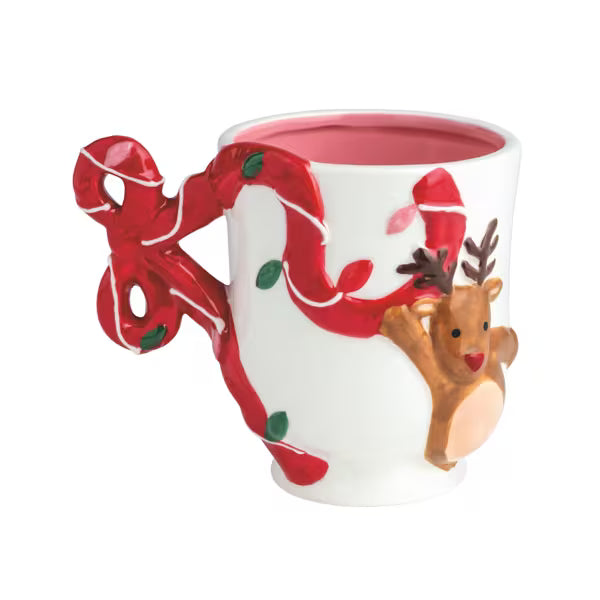 Bow Handle Christmas Mug