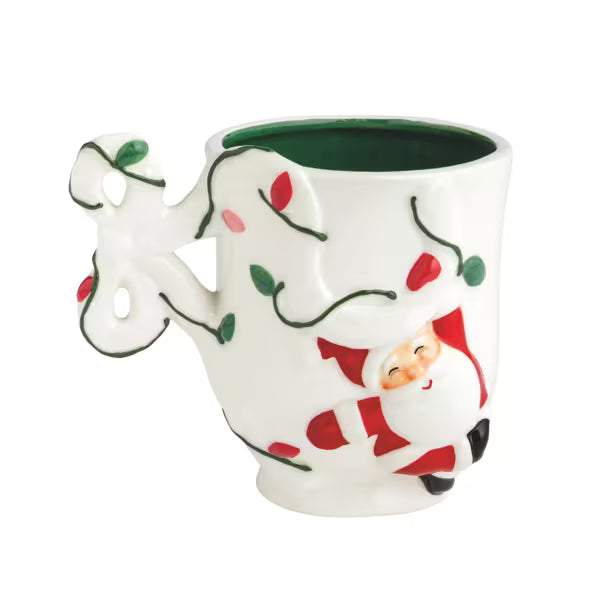 Bow Handle Christmas Mug