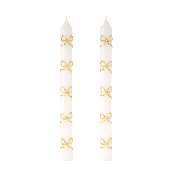 Gold Christmas Taper Candle Set Collection