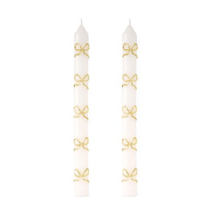 Gold Christmas Taper Candle Set Collection