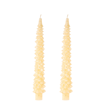 Gold Christmas Taper Candle Set Collection