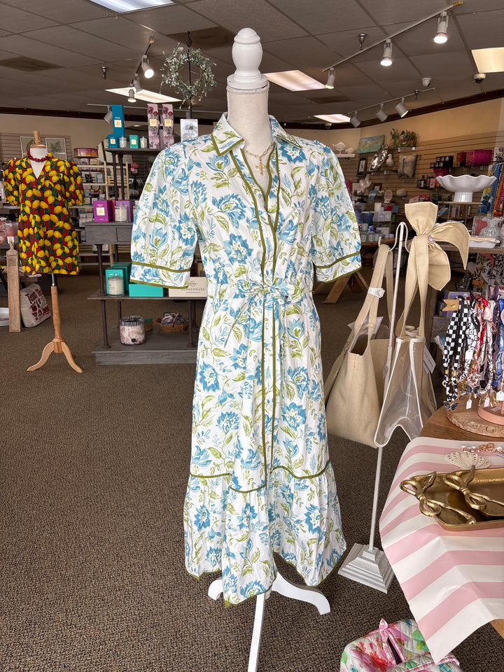 Short Sleeve Floral Print Dress
