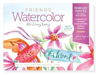 Watercolor the Easy Way Paint-Your-Own Watercolor Cards Friends: Notecard Paint Kit